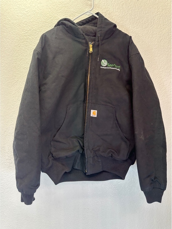 Carhartt Other - Men’s XL Carhartt Black Duck Canvas Coat OJ0140 Loose Fit Quilted Hooded